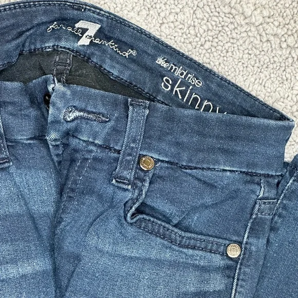 7 for all mankind mid rise skinny Jean size 25 - Picture 4 of 4